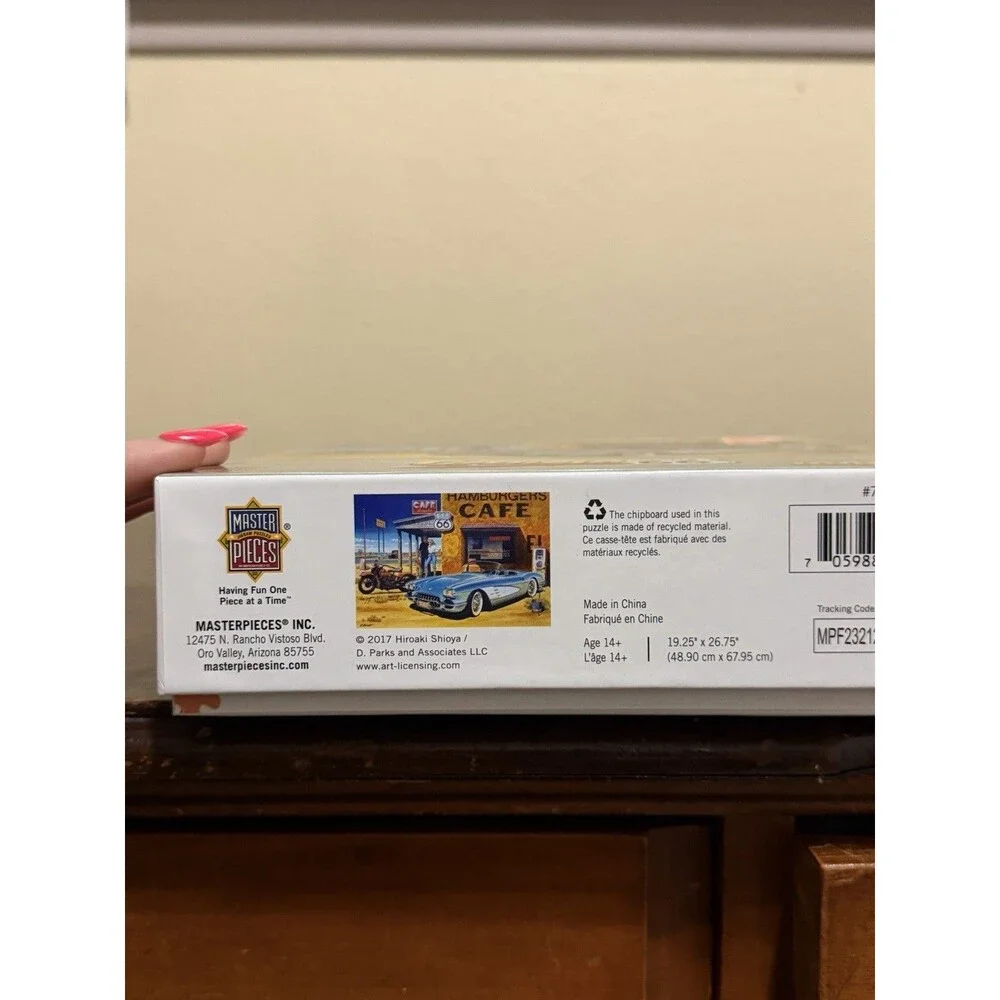 MasterPieces Cruisin' Route 66 Hamburger Cafe 1000 Piece Puzzle - Complete